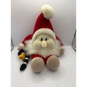 Vintage 1988 Sugar Loaf Santa Claus Plush With Candy Cane